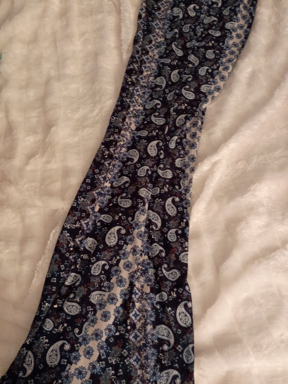 Womens Navy Paisley Print Leggings